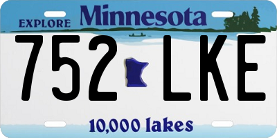 MN license plate 752LKE