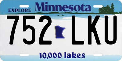 MN license plate 752LKU