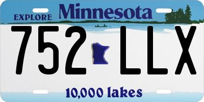 MN license plate 752LLX