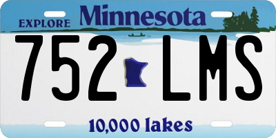 MN license plate 752LMS