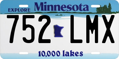 MN license plate 752LMX