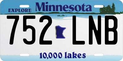 MN license plate 752LNB