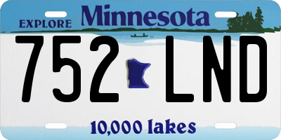 MN license plate 752LND