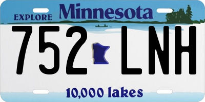 MN license plate 752LNH