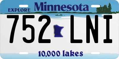 MN license plate 752LNI