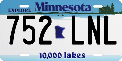 MN license plate 752LNL