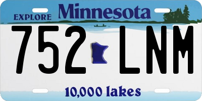 MN license plate 752LNM