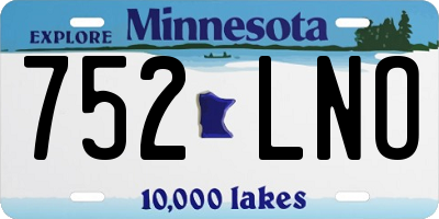 MN license plate 752LNO