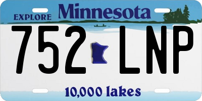MN license plate 752LNP