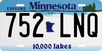 MN license plate 752LNQ