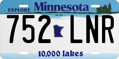 MN license plate 752LNR