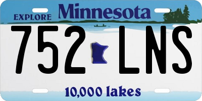 MN license plate 752LNS