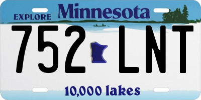 MN license plate 752LNT