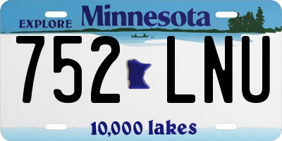 MN license plate 752LNU