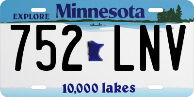 MN license plate 752LNV