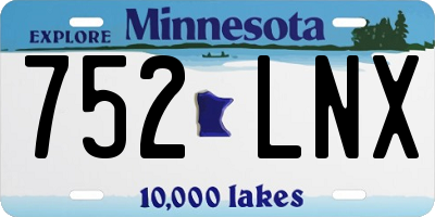 MN license plate 752LNX