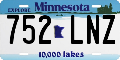 MN license plate 752LNZ