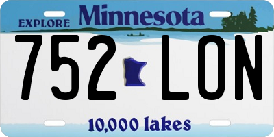 MN license plate 752LON