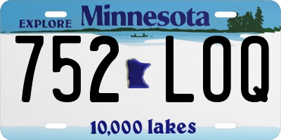 MN license plate 752LOQ