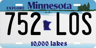 MN license plate 752LOS