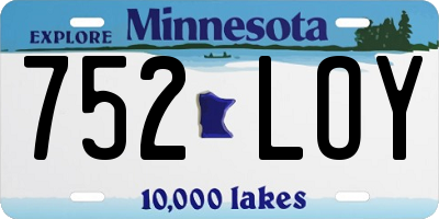 MN license plate 752LOY