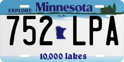 MN license plate 752LPA