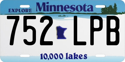 MN license plate 752LPB