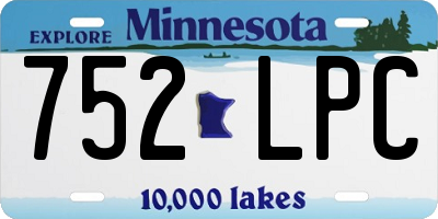 MN license plate 752LPC