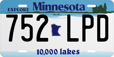 MN license plate 752LPD