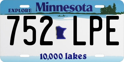 MN license plate 752LPE