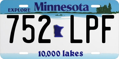 MN license plate 752LPF