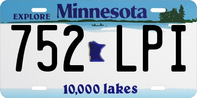 MN license plate 752LPI