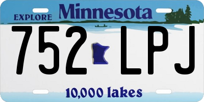 MN license plate 752LPJ