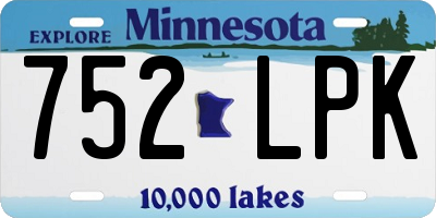 MN license plate 752LPK