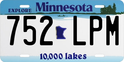 MN license plate 752LPM