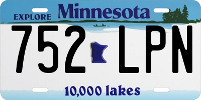MN license plate 752LPN