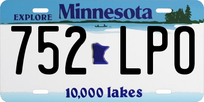 MN license plate 752LPO