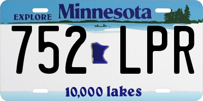 MN license plate 752LPR
