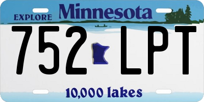 MN license plate 752LPT
