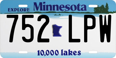 MN license plate 752LPW