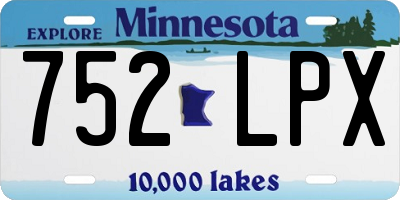 MN license plate 752LPX