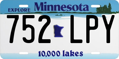 MN license plate 752LPY
