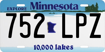 MN license plate 752LPZ