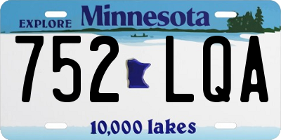 MN license plate 752LQA