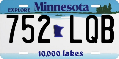 MN license plate 752LQB