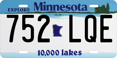 MN license plate 752LQE
