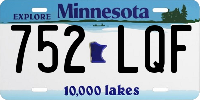 MN license plate 752LQF