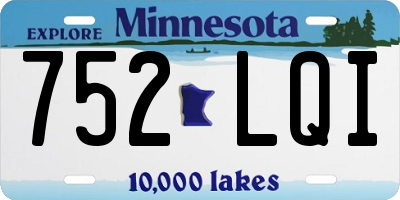 MN license plate 752LQI
