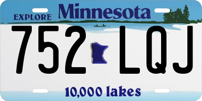 MN license plate 752LQJ