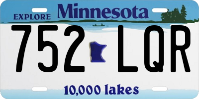 MN license plate 752LQR